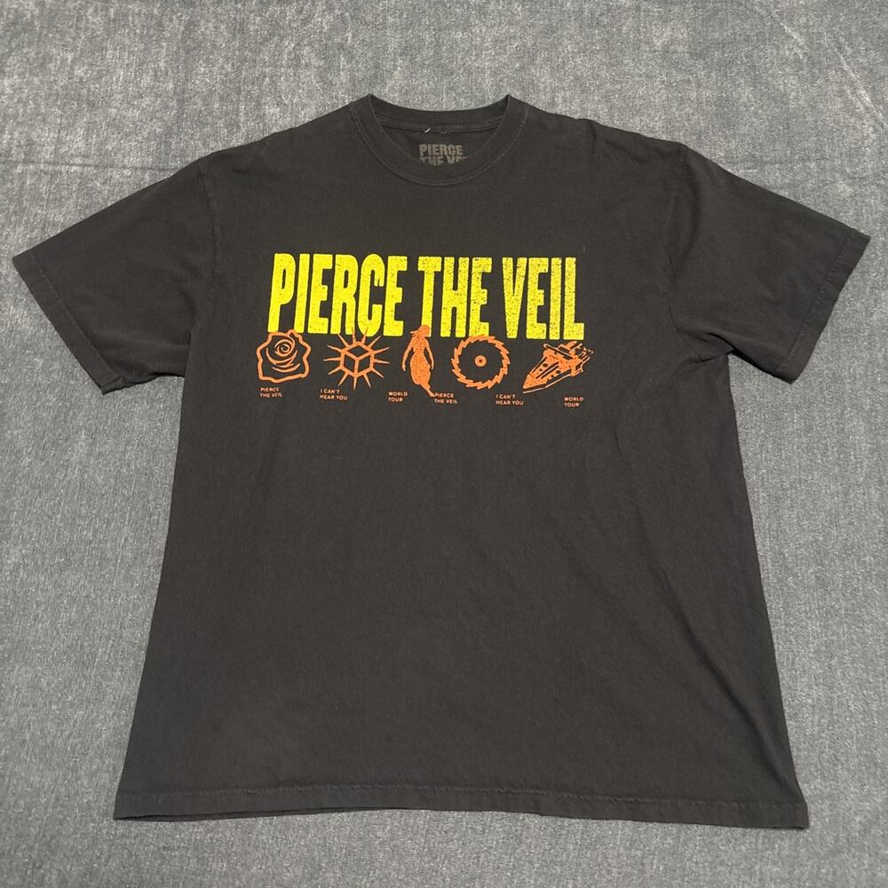2025 Pierce the Veil I Cant Hear You World Tour Band T-Shirt Sz XLOfficial Merch